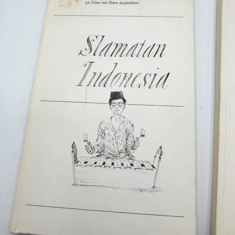 SLAMATAN INDONESIA Eine echt indonesische Reistafel HC 1970 Lot of‎ 2 Rare HTF